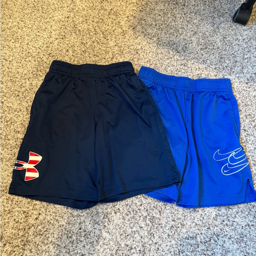 Boys Size Small Under Armour and Nike Athletic Shorts
